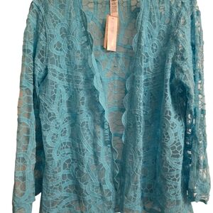 Chico's Turquoise Lace Knitwear